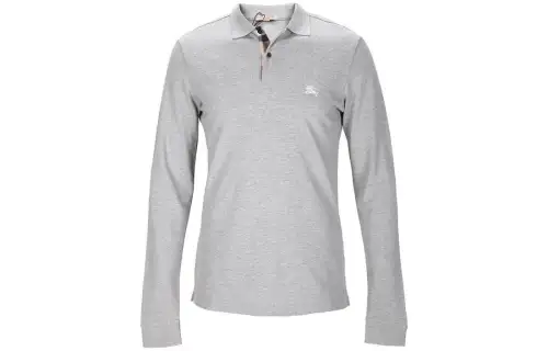 Burberry Polo Shirt Men's Light Gray