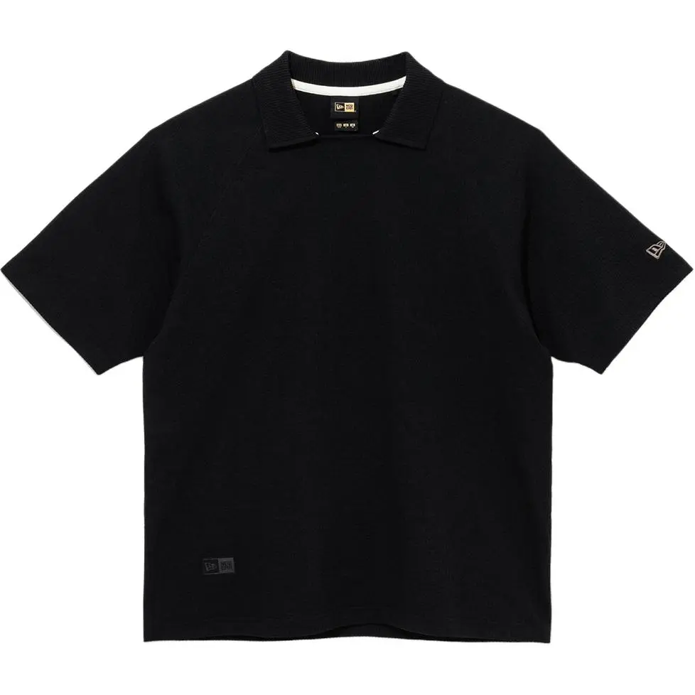 New Era Polo Shirts Unisex Black Polo Collar Moderate Other