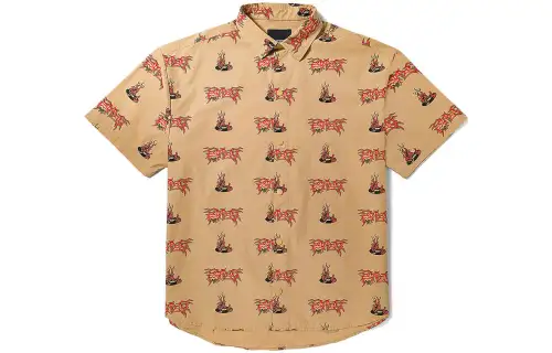 Vans OTW Shirts Unisex Khaki Lapel Moderate Shirt