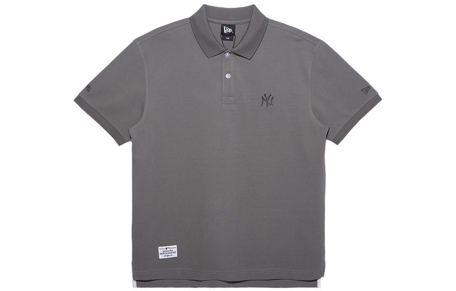 Мужская футболка Polo New Era MLB (однотонная синяя)