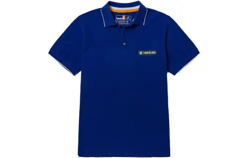 Timberland Polo Shirts Men's Blue Polo Collar Moderate Straight Fit