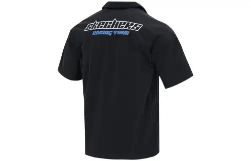 Skechers Polo Shirts Men's Black Polo Collar Moderate Straight Fit