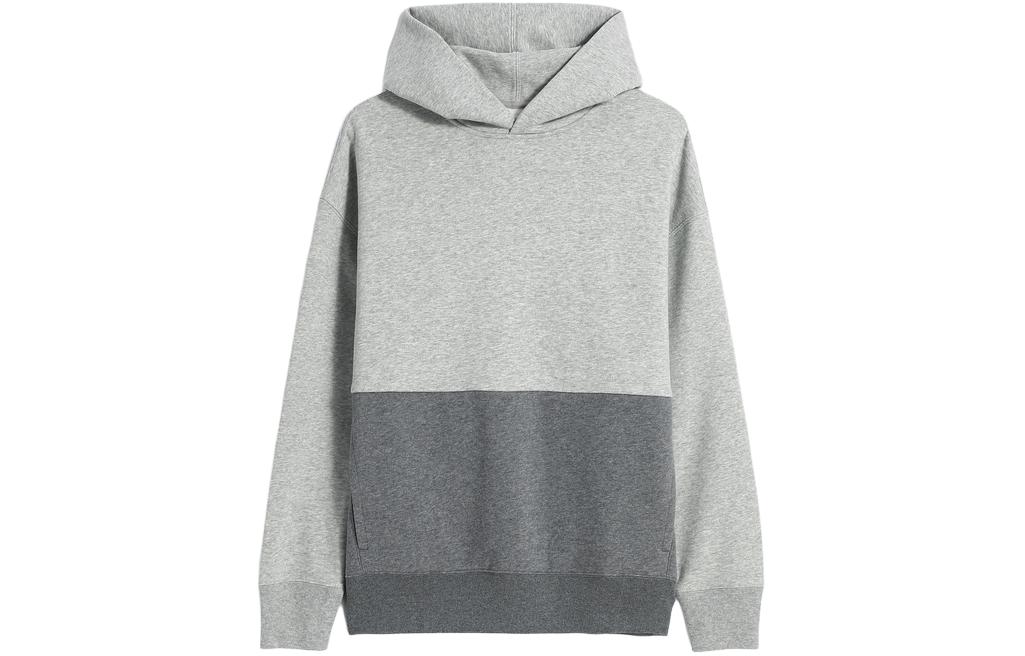 GAP Multicolor Fleece Lined Hooded Pullover Versatile Long Sleeved Color Block Sweatshirt Unisex