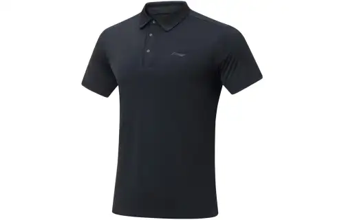 Li Ning Fitness Series Polo Shirt Men's Black