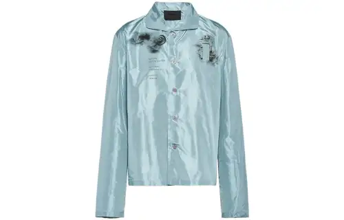 PRADA Shirts Men's Blue Lapel Moderate