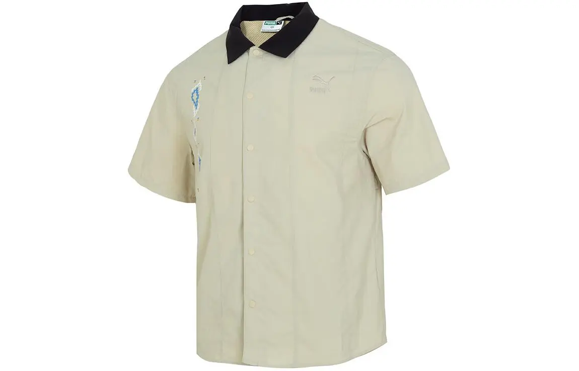 PUMA Shirts Men's Pea Green Moderate