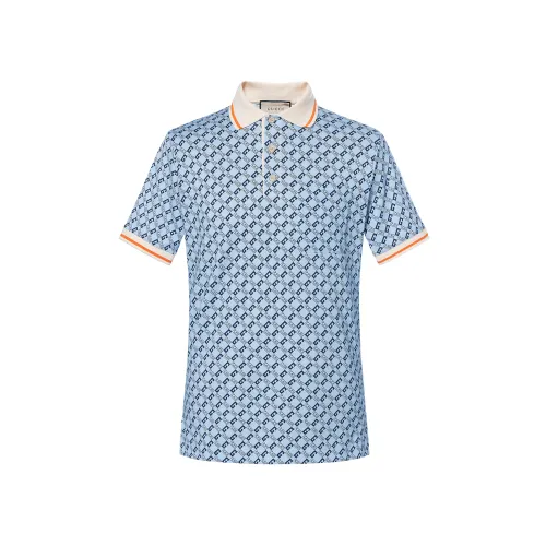 GUCCI SS23 Polo Shirt Men's Light Blue