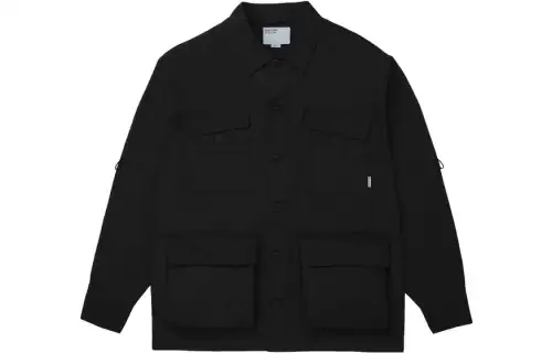 Carhartt WIP SS23 Military military series multi-pocket long-sleeved shirt men's black