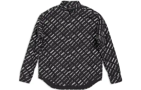Balenciaga Logomania All Over SS23 Shirt Men's Black