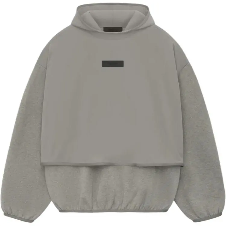 Fear Of God Essentials logo patch panelled hoodie