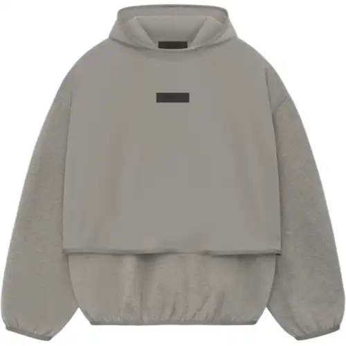 Fear Of God Essentials logo patch panelled hoodie