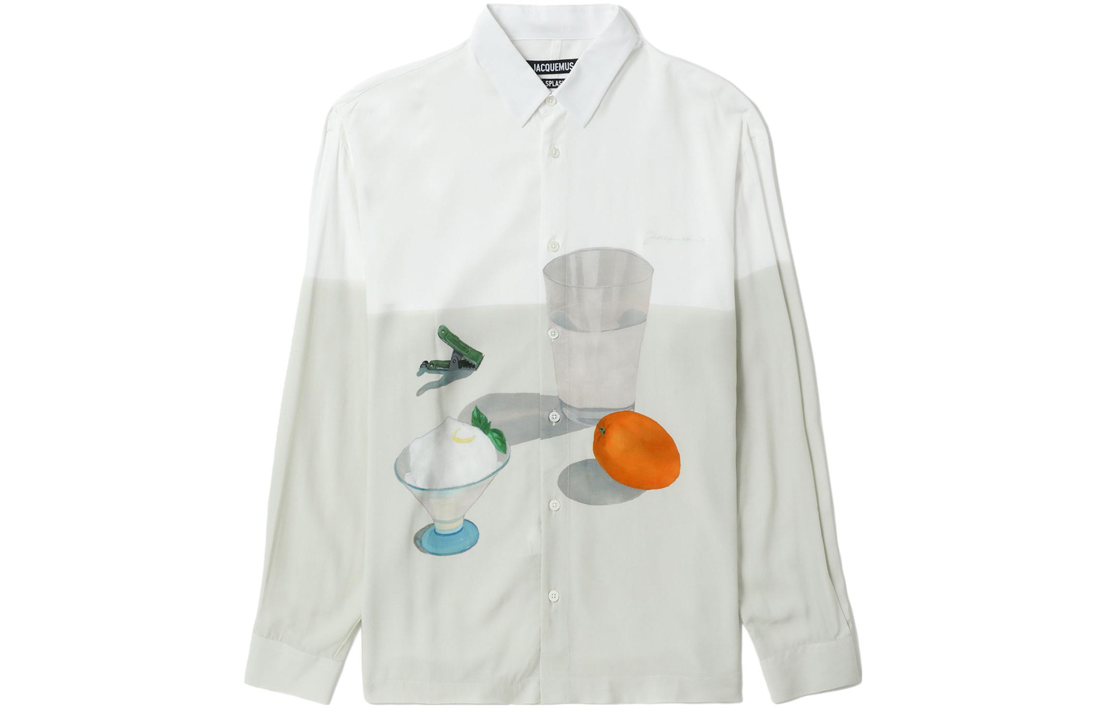 Jacquemus Shirts Men's Wall White Lapel Moderate Shirt