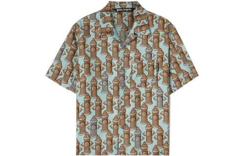 PALM ANGELS Fire Hydrant Pocket Bowling Shirt
