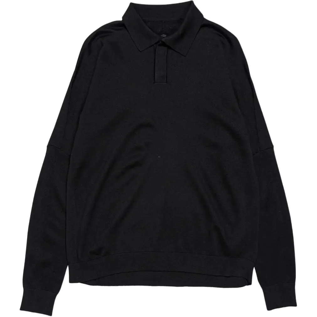 Nike Polo Shirts Men's Black Polo Collar Moderate Straight Fit