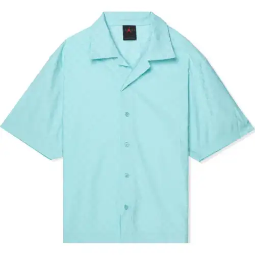Jordan ESSENTIALS Shirts Men's Blue Cuban Collar Moderate Shirt