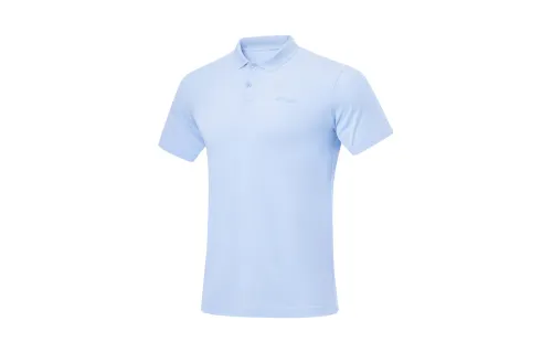 Li Ning Fitness Series Polo Shirt Men's Clear Sky Blue