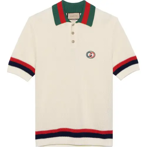 GUCCI Polo Shirts Men's Ivory Moderate