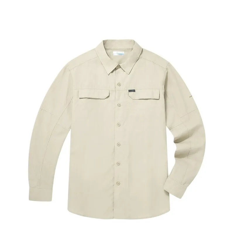 Columbia Hiking Shirts Men's Khaki Lapel Moderate Other