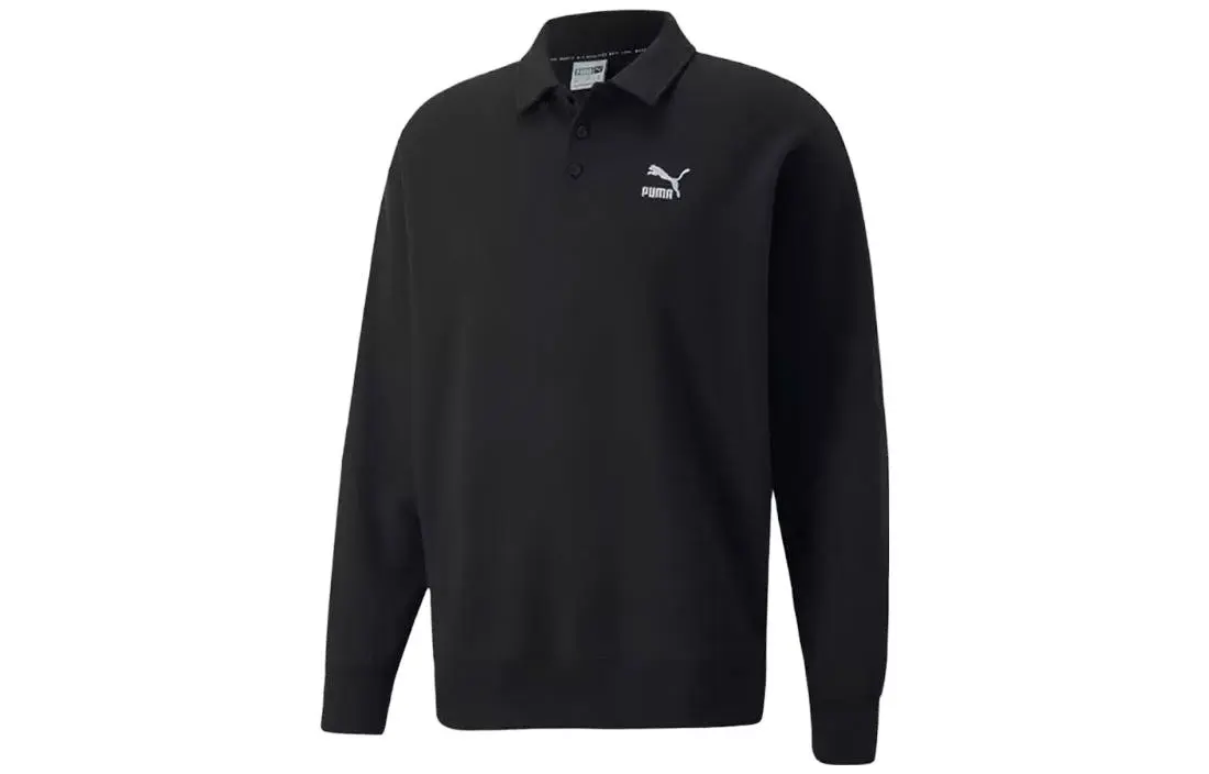 PUMA Sports Life Collection Polo Shirts Men's Black Polo Collar Moderate Other