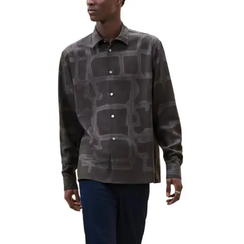 HERMES FW24 Shirt Men's Dark Gray