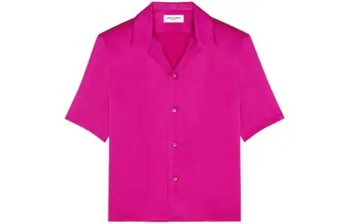 SAINT LAURENT Shark Collar Shirt 'Fuchsia'