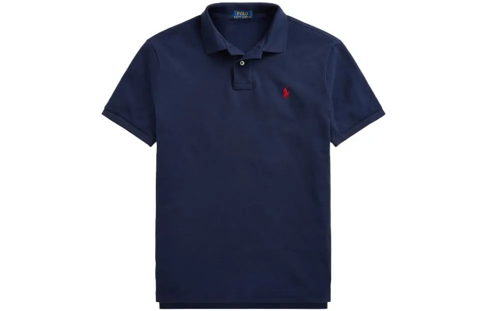 Polo Ralph Lauren SS23 Polo Shirt Custom Slim Fit Men's Marine Blue