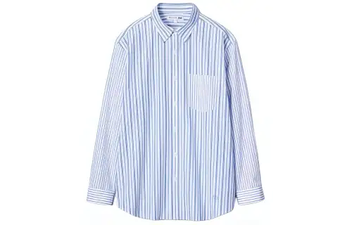 UNIQLO X JW Anderson Uniqlo Jw Anderson Co Branded Series Shirts Men's Lake Blue Pointed Collar Moderate Other