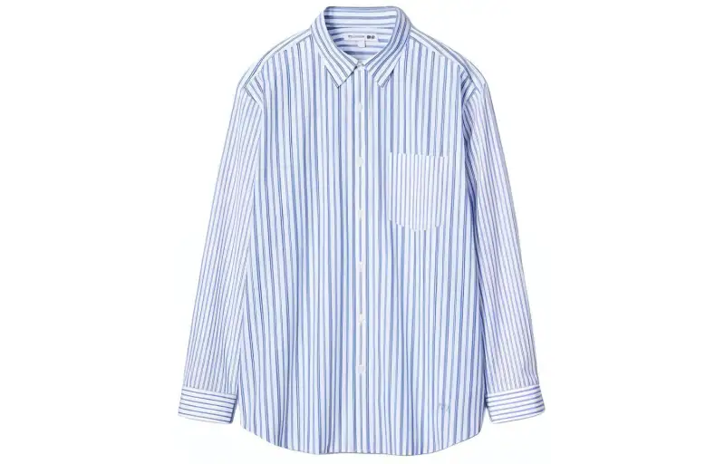 UNIQLO X JW Anderson Uniqlo Jw Anderson Co Branded Series Shirts Men's Lake Blue Pointed Collar Moderate Other