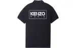 KENZO Polo Shirts Unisex Black Polo Collar Moderate Straight Fit