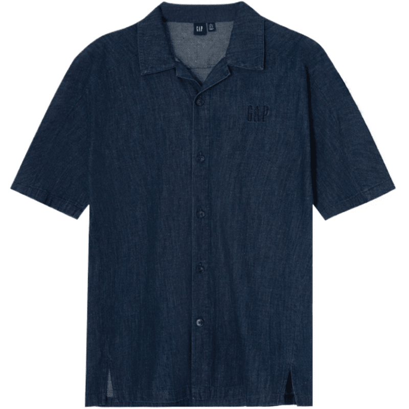 Мужская рубашка GAP Short Sleeve Shirt (синяя)
