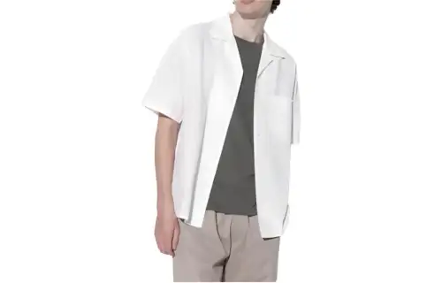 UNIQLO Shirts Unisex White Suit Collar Moderate Other