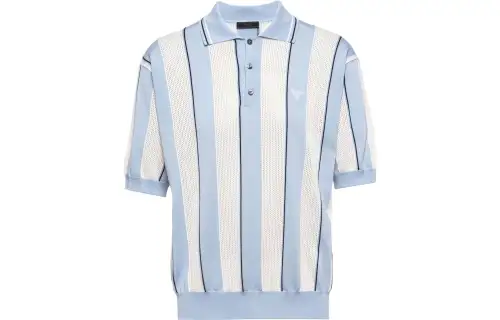 PRADA SS23 Polo Shirt Men's Blue