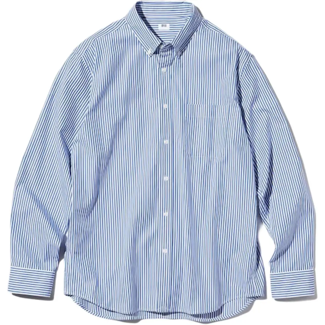 UNIQLO Shirts Unisex Blue Lapel Moderate Other