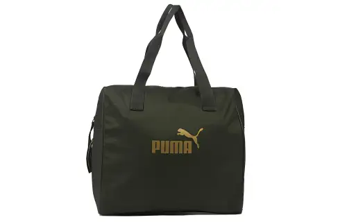 PUMA Artificial Leather Handbag Unisex Taupe Green