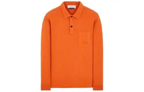 STONE ISLAND Polo Shirts Men's Saffron Polo Collar Moderate Straight Fit