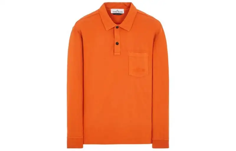 STONE ISLAND Polo Shirts Men's Saffron Polo Collar Moderate Straight Fit