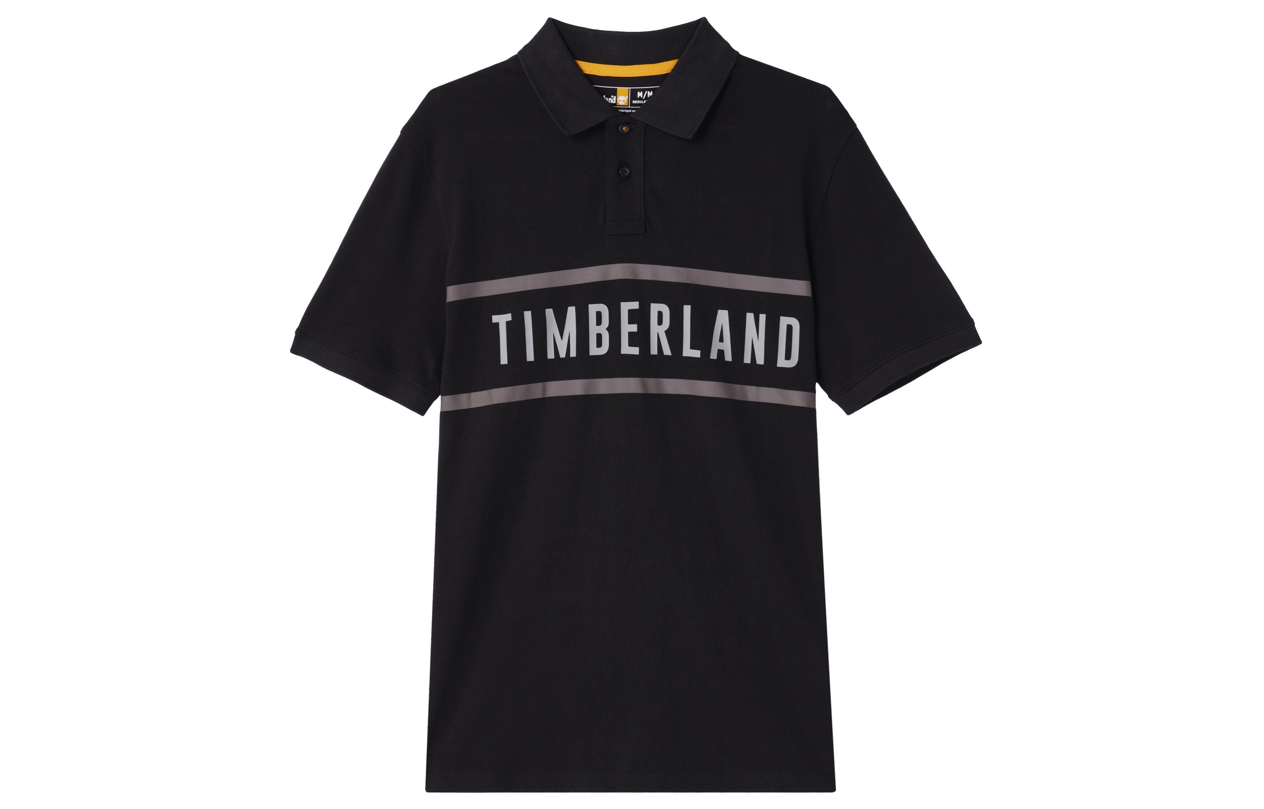 Timberland Polo Shirts Men's Black Polo Collar Moderate Straight Fit