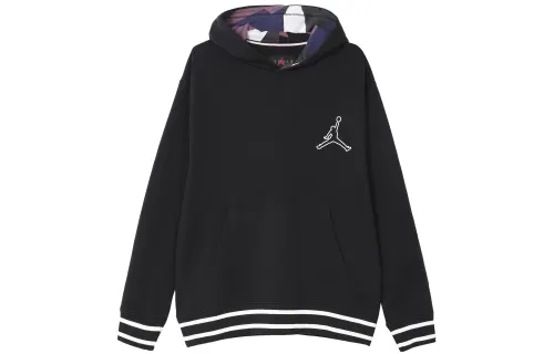 Jordan Flight MVP Sweatshirts Men's Black Hooded Moderate Regular
