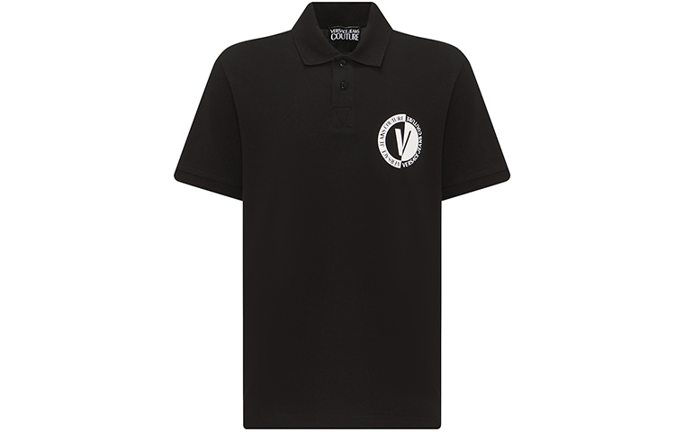 Мужское поло Versace 74GAGI06-CJ06I-0899 (черное)