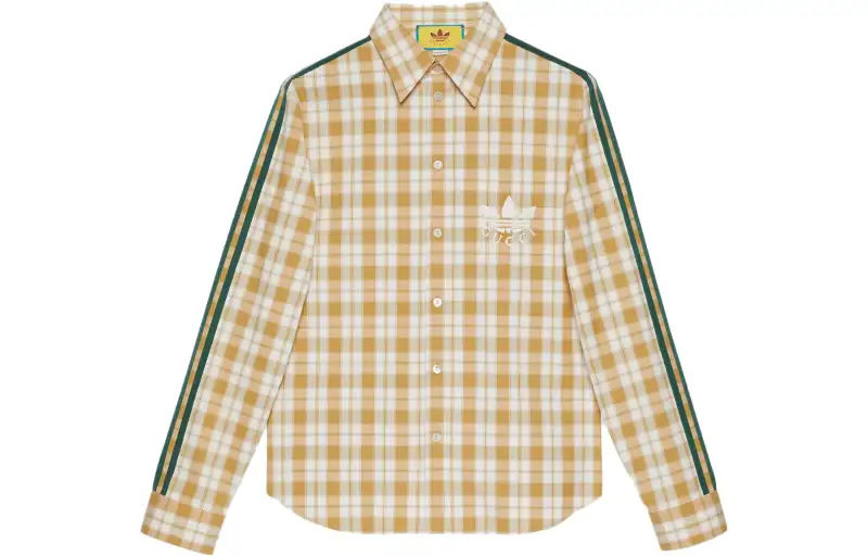 GUCCI X Adidas Long Sleeves Plain Cotton Logo Shirt