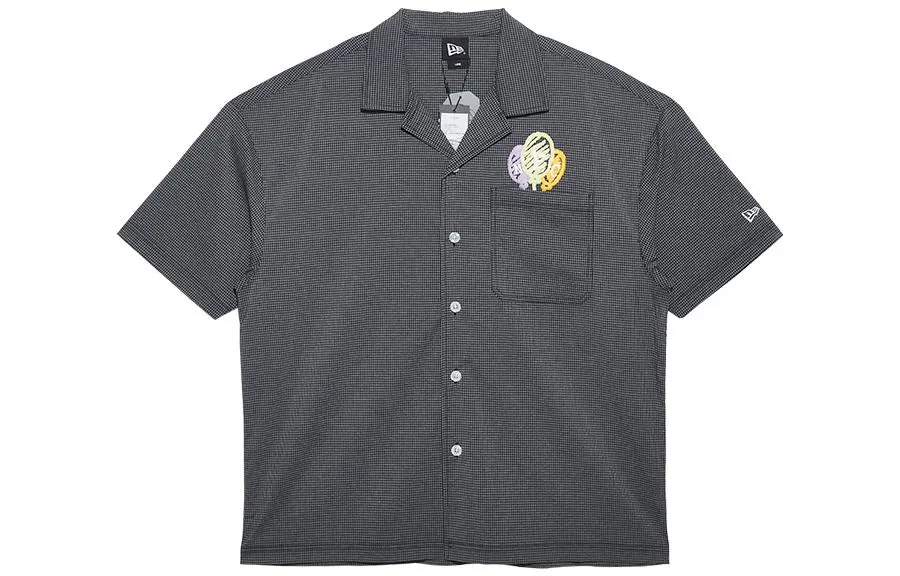 New Era Shirts Unisex Black Lapel Moderate