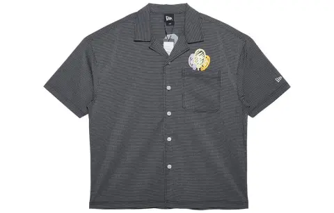 New Era Shirts Unisex Black Lapel Moderate
