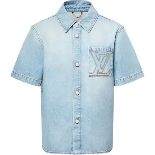 LOUIS VUITTON Short-Sleeved Denim Shirt
