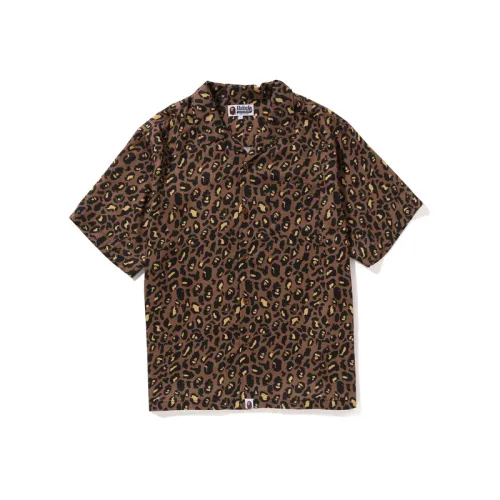 Bape Leopard Open Collar Shirt