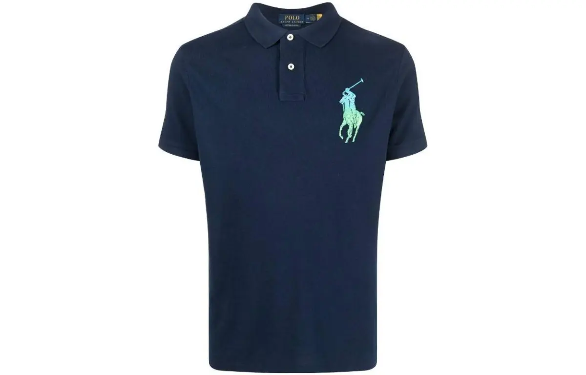 Polo Ralph Lauren Big Pony FW22 Polo Shirt Custom Slim Fit Men's Dark Blue