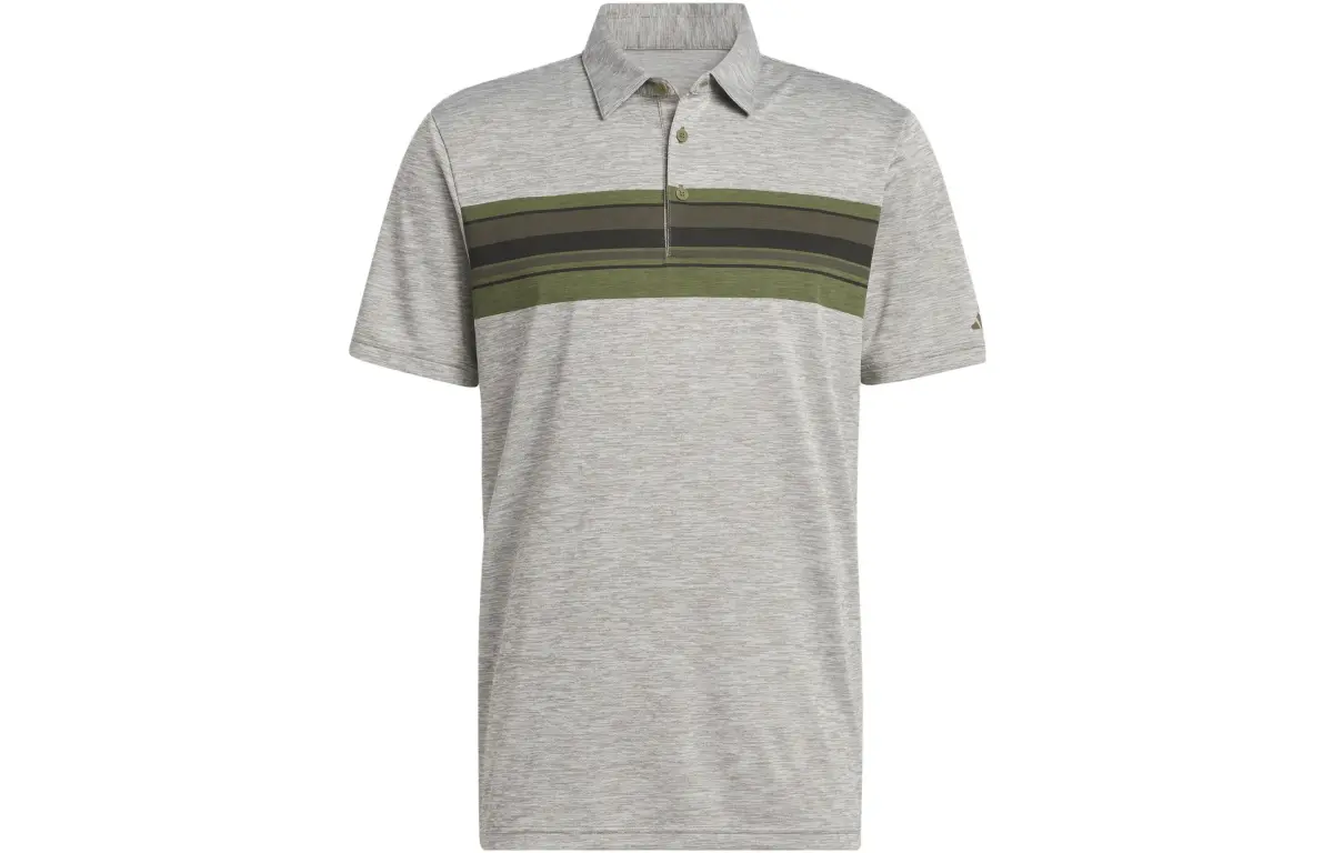 Adidas Polo Shirts Men's Strata Olive Green Polo Collar Moderate Straight Fit