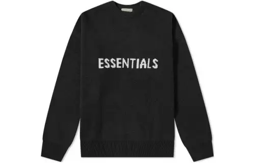 Fear Of God Essentials Crew Neck Fleece Lined Pullover With Long Sleeves And American Heavyweight Fabric Sweatshirt