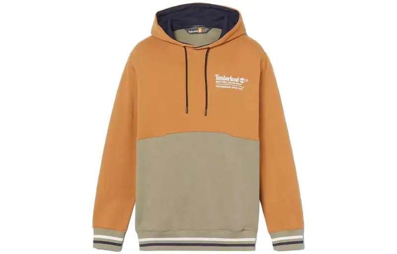 Timberland Sweatshirts Men's Yellow Hooded Moderate Regular