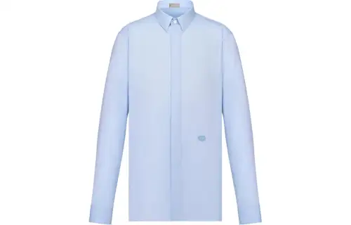DIOR Shirts Men's Blue Lapel Moderate Other
