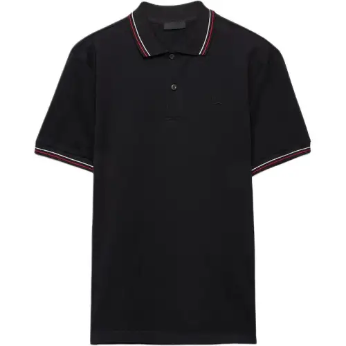 PRADA SS25 Polo Shirt Men's Black